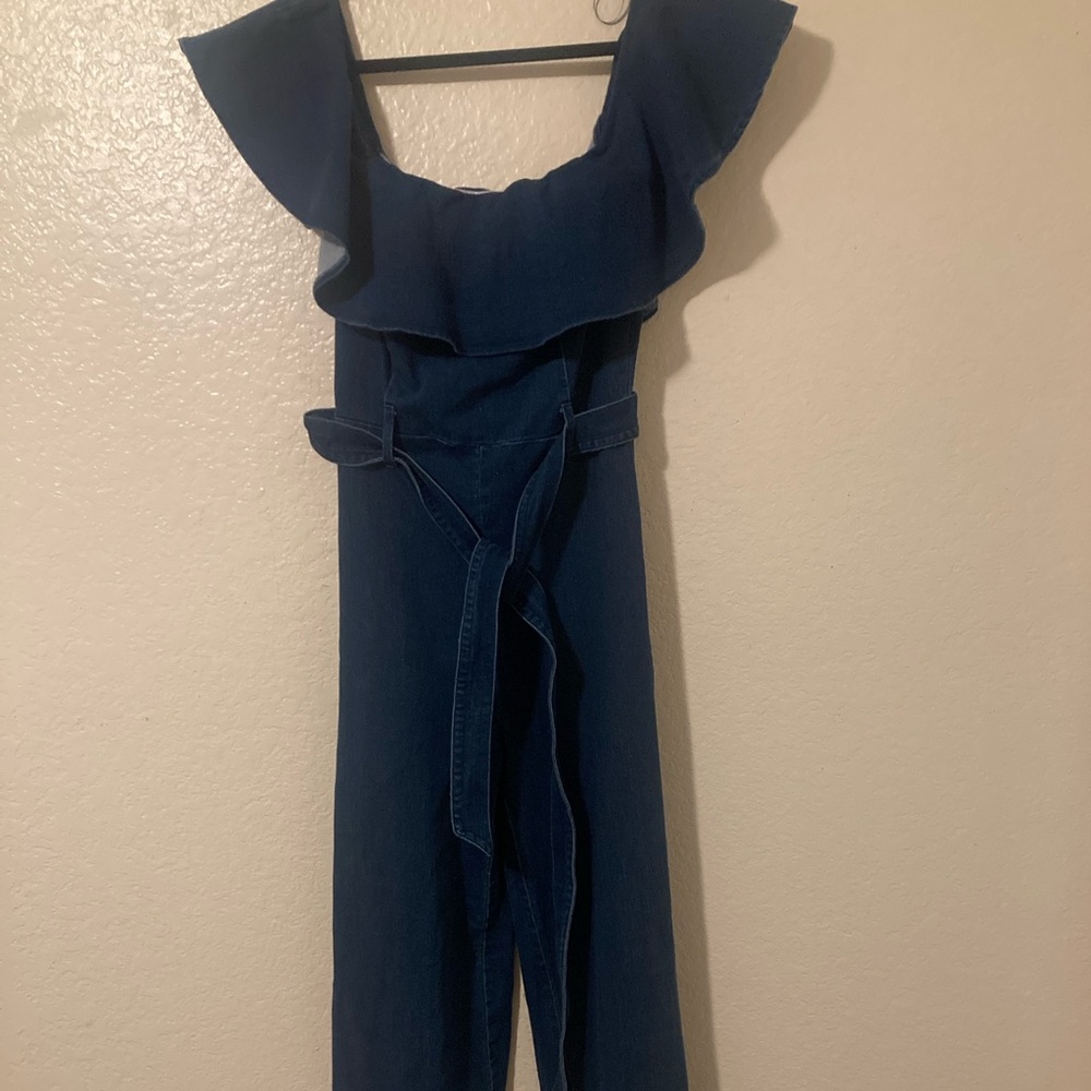 Flying Tomato Denim Jumpsuit in Deep Blue